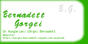 bernadett gorgei business card